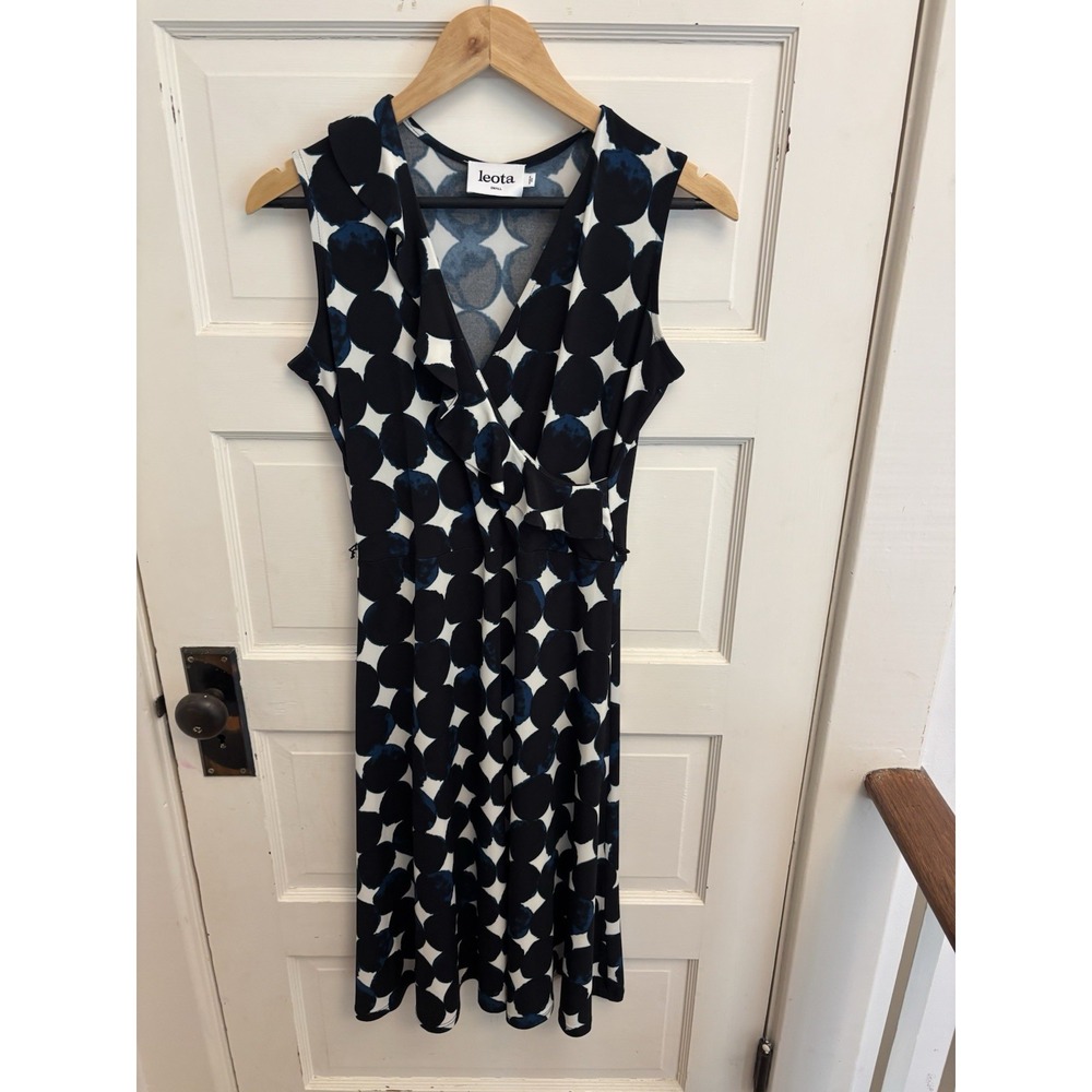 Leota Felicity‎ Sleeveless Dress Stitch Fix Midnight Moon Faux Wrap Aneeka Small
